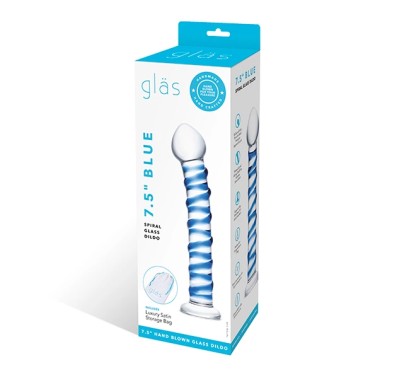 Szklane dildo - Glas Blue Spiral